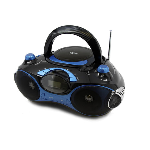 Quantum FX Radio CD/MP3 Player with USB/SD- Black/Blue
