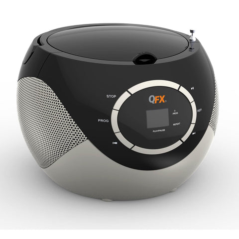 QFX Portable AM/FM Radio CD Player-Black