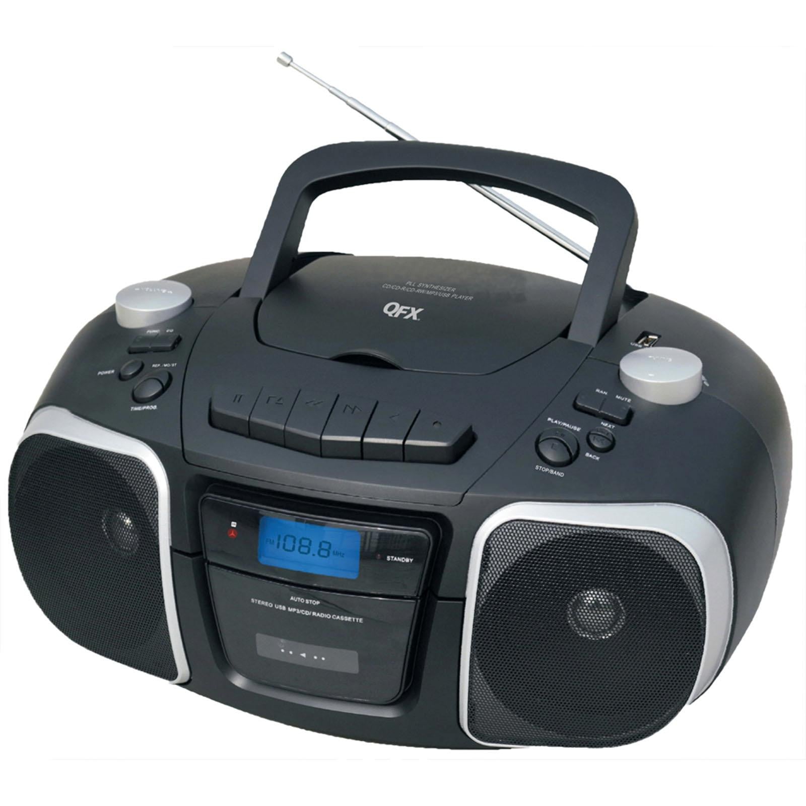 Axess Portable FM Radio Bluetooth CD MP3 USB SD Player Boombox PBBT2702