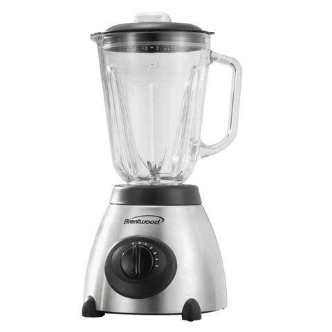 Brentwood 5-Speed Blender with Stainless Steel Base and Glass Jar 500W