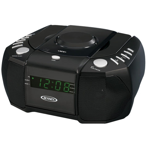 Jensen AM/FM Stereo Dual Alarm Clock Radio with Top Loading CD Player, Digital Tuner and Aux Input