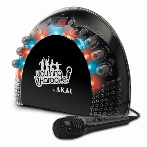 Akai Portable CD+G Karaoke System with Light Effects