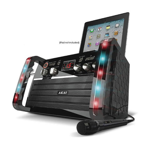 Akai CDG Portable Karaoke System with iPad Cradle and Line Input