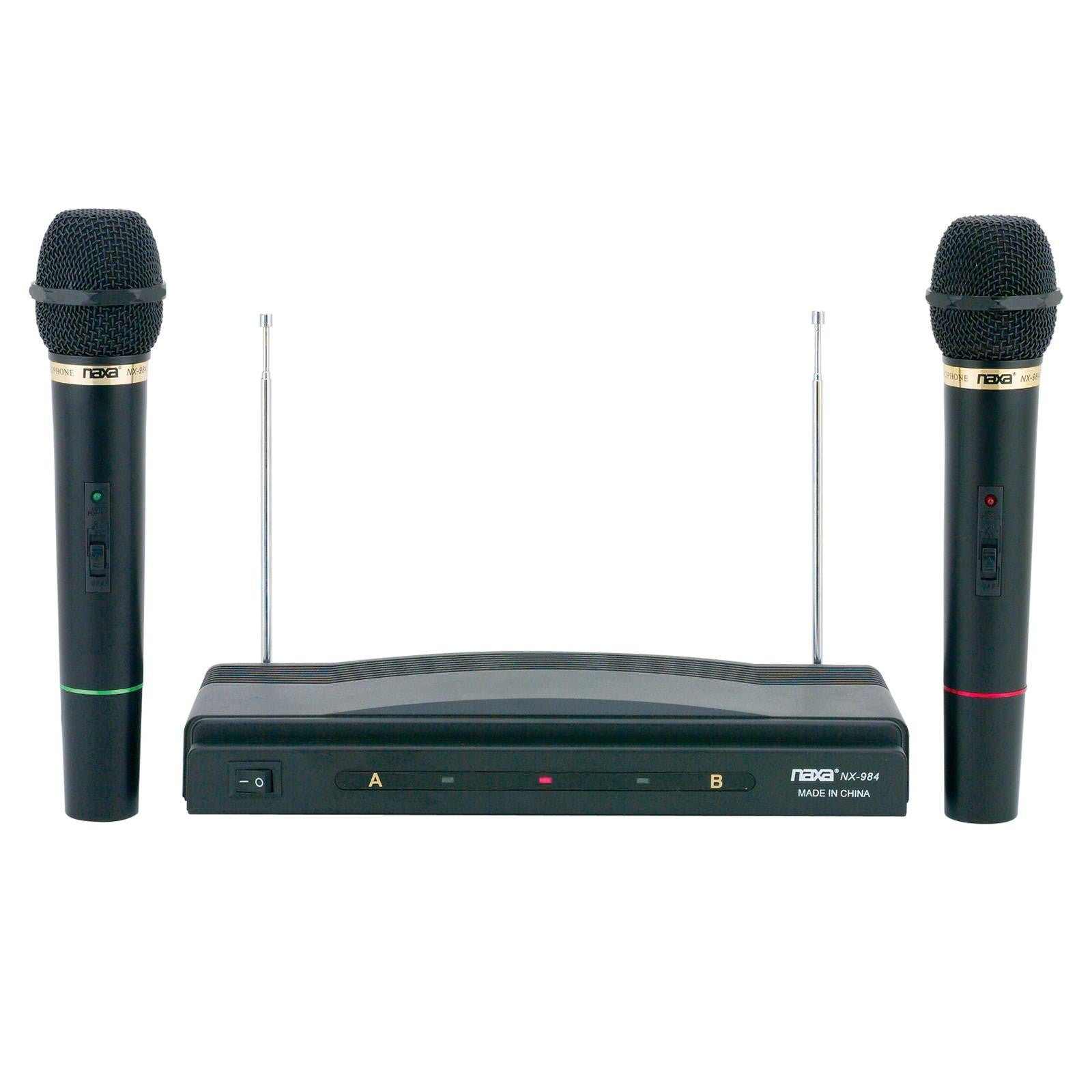 Pyle Wireless Microphone System PDWMU114 – Handheld & Headset Mics, Dynamic Unidirectional