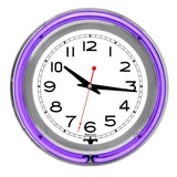 Neon 14.5" Circular Wall Double Purple with  Pull Chain