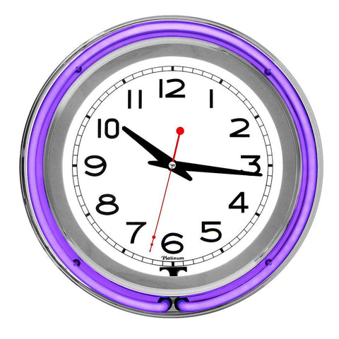 Neon 14.5" Circular Wall Double Purple with  Pull Chain
