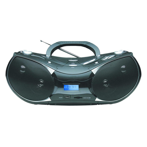 Naxa NPB-256 Portable MP3/CD Player with Text Display, AM/FM Stereo Radio, USB Input &amp; SD/MMC Card Slot