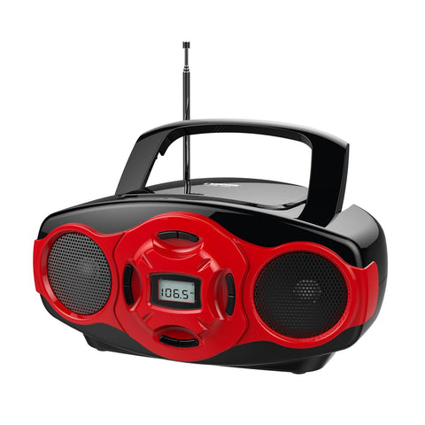 Naxa MP3/CD Mini Boombox and USB Player- Red