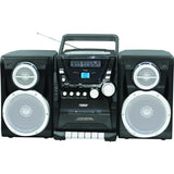 Naxa Portable CD Player with AM/FM Stereo Radio Cassette Player/Recorder &amp; Twin Detachable Speakers