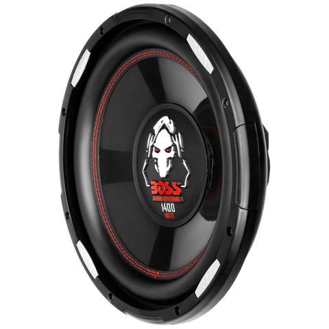 Boss Phantom 12" Los Profile Subwoofer, 1400W Poly Injection Cone, 40hm Voice Coil