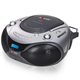 Axess Portable CD/MP3 Boombox with AM/FM Stereo and Aux Input
