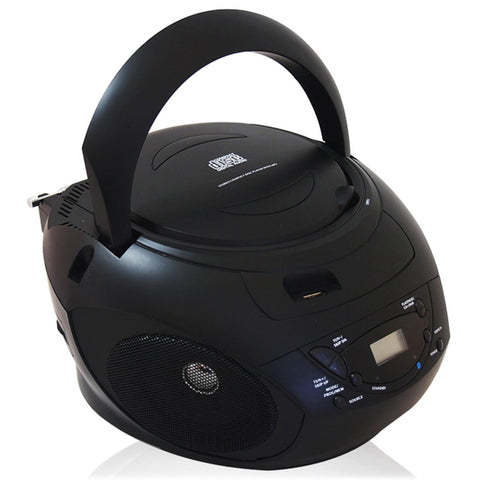 Axess Portable Bluetooth Boombox with USB, SD Card