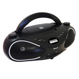 Axess Portable Bluetooth Boombox with 3.5mm MP3/CD/USB/SD/MMC Card Slot input Player with Text Display,FM Stereo