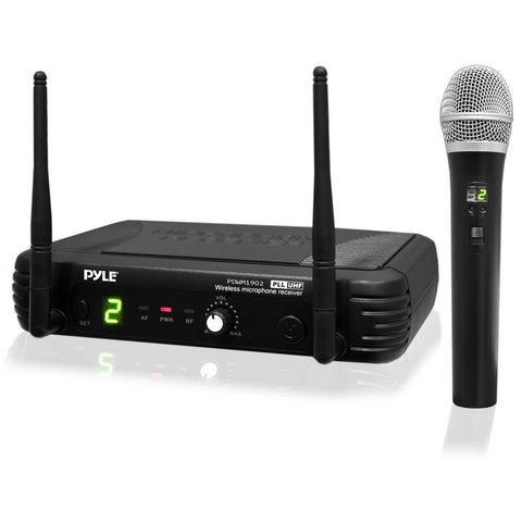 Pyle Premier Series Professional UHF Wireless Handheld Microphone System with Selectable Frequencies