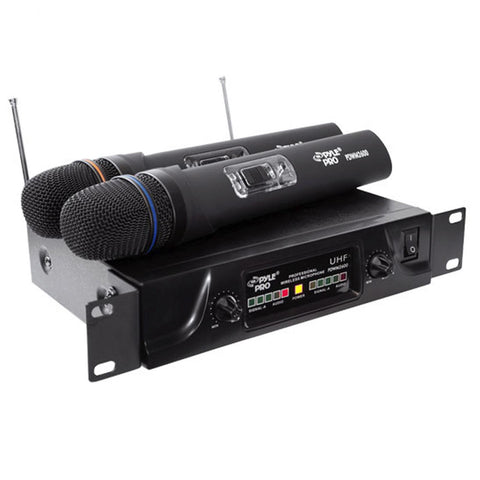 Pyle Dual UHF Wireless Microphone System