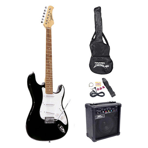 Pyle Beginner Electric Guitar Package- Black