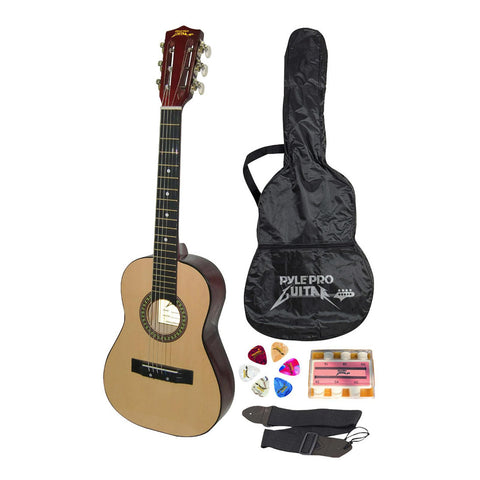 Pyle 30'' Inch Beginner Jamer, Acoustic Guitar with Carrying Case and Accessories