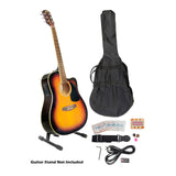 41'' Acoustic-Electric Guitar Package with Gig Bag, Strap, Picks, Tuner, and Strings (Sunburst Color)