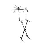 Pyle Keyboard Stand with Music Stand and Microphone Boom