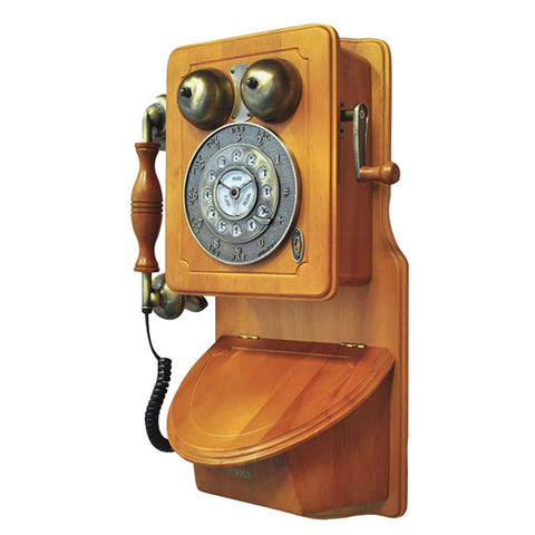 Pyle Retro Themed Coutry-Style American Heritage Wall-Mount Telephone