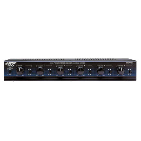 Pyle  6 Channel High Power Stereo Speaker Selector W/Volume Control