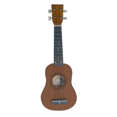 Pyle 21'' Soprano Ukelele With Bag, Picks (Maple/Brown Color)