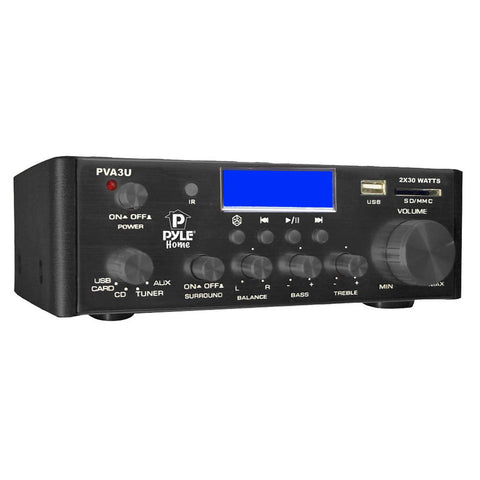 Pyle PVA3U 60 Watts/ Hi-Fi Mini Amplifier USB/SD Card Player