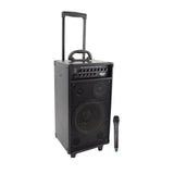 PWMA1080I 800 Watt VHF Wireless Portable PA System/Echo w/iPod Dock