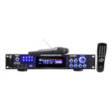 3000 Watts Hybrid Pre-Amplifier w/AM-FM Tuner/USB/Dual Wireless Mic