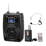 Pyle 100W Portable PA System With Included Wireless Lavalier Microphone, FM Radio, MP3/USB/SD, and Aux-In/Out