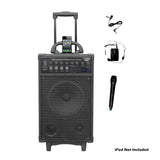 Pyle 500W Dual Channel Wireless Rechargeable Portable PA System With iPod/iPhone Dock