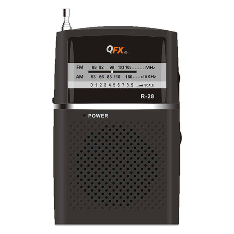 QFX 2 band AM/FM Radio- Black