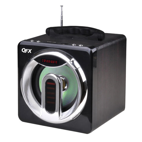QFX Black FM Radio with USB/SD Port