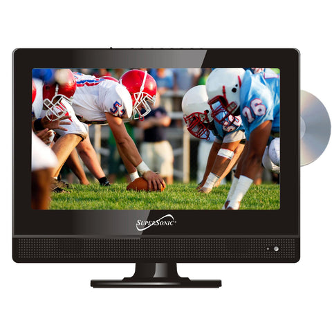 Supersonic SC-1312 13.3&rdquo; Widescreen LED HDTV with Built-in DVD Player