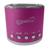 Supersonic Mini Portable MP3 Speaker with USB/Micro SD/AUX Inputs and FM Radio