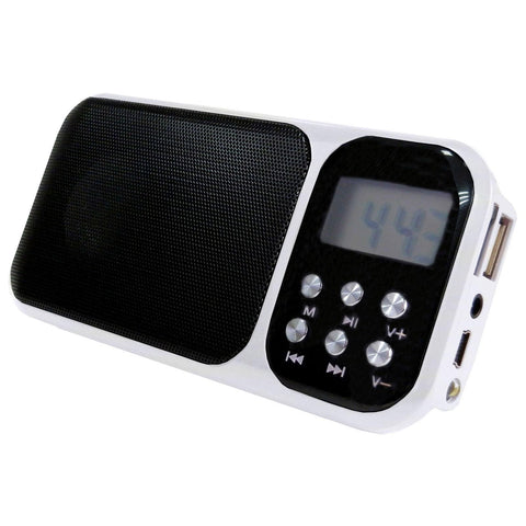 Supersonic Portable MP3 speaker With USB/SD/AUX &amp; FM Radio/LED Clock Display-Flashlight