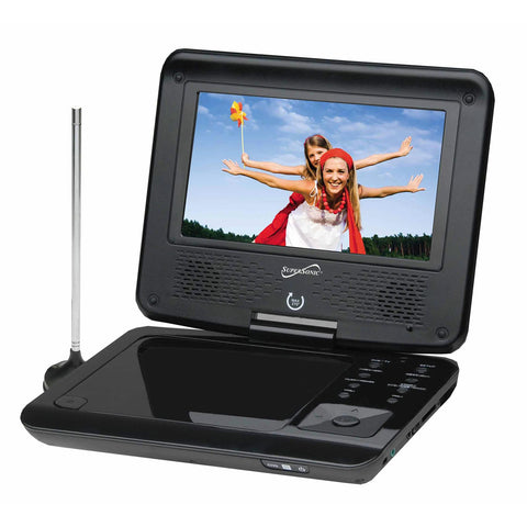Supersonic 7" Widescreen Portable DVD Player with 270 Degree Swivel Display