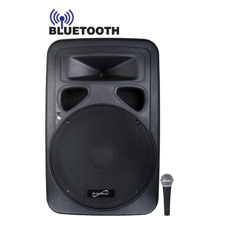 Supersonic 15" Professional Bluetooth 2 Way PA/DJ Loudspeaker With USB/SD/FM Radio