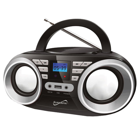 Portable Audio System-Black MP3/CDPlayer