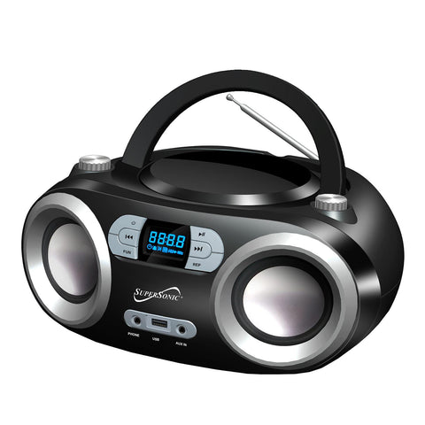 Portable Bluetooth Audio System-Black MP3/CDPlayer-Black