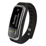 Supersonic 0.91" Fitness Wristband With Bluetooth Pedometer, Calorie Counter and More-Black