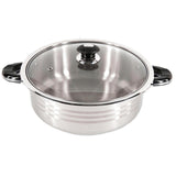 SuperX 12 Quart Stainless Steel Shallow Pot SXDF12