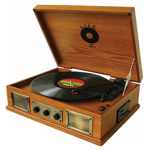 Back To The 50's  3 Speed Wooden Turntable