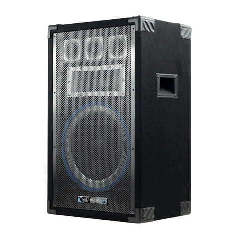 Technical Pro 10" Five Way Carpeted Cabinet Speaker with Steel Grill, Black